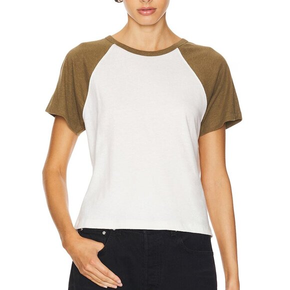 Nation LA Bobbie Baseball Tee in Capers Size Large NWT - Picture 1 of 5